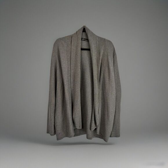 Lyn Woman 3x Open Front Gray Open Knit‎ Sweater  Long Cozy Cardigan Layer - Picture 1 of 5